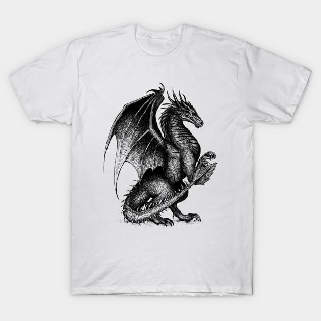 Majestic heraldic Dragon T-Shirt by adig-art